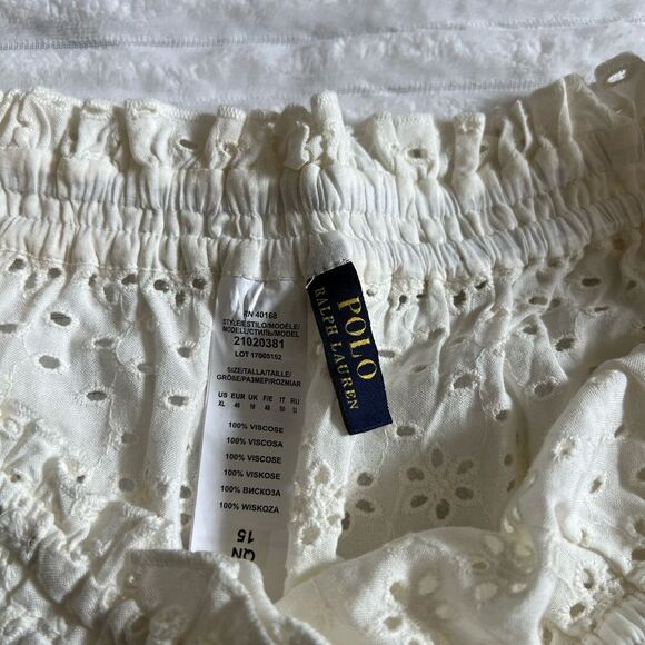 Ralph Lauren White Eyelet Skirt NEW - Picture 2 of 3